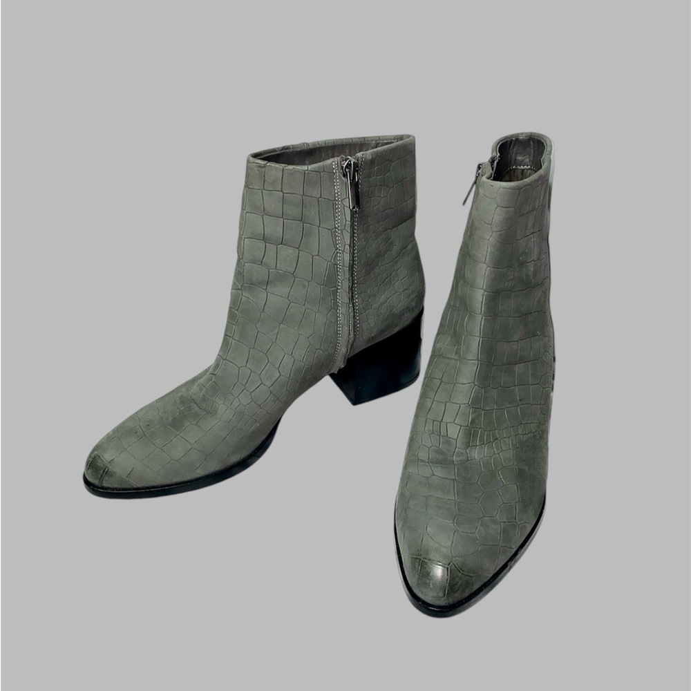 Sam Edelman Leather Grey Ankle Joey Boot